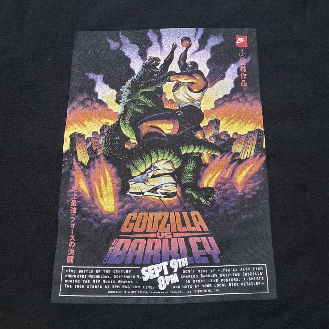 Nike godzilla vs charles barkley, Men's Fashion, Tops \u0026 Sets, Tshirts \u0026  Polo Shirts on Carousell