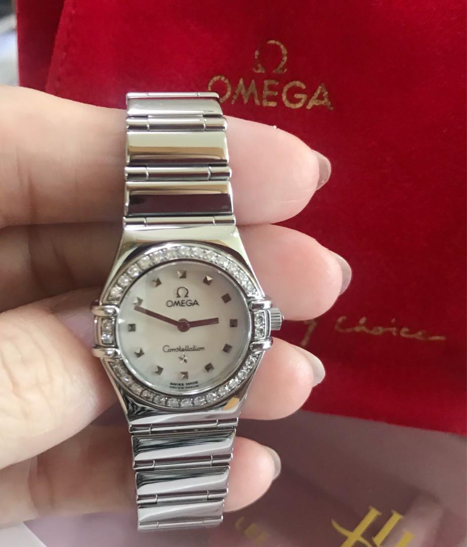 Omega Constellation Diamond Bezel White Mother of Pearl Dial My