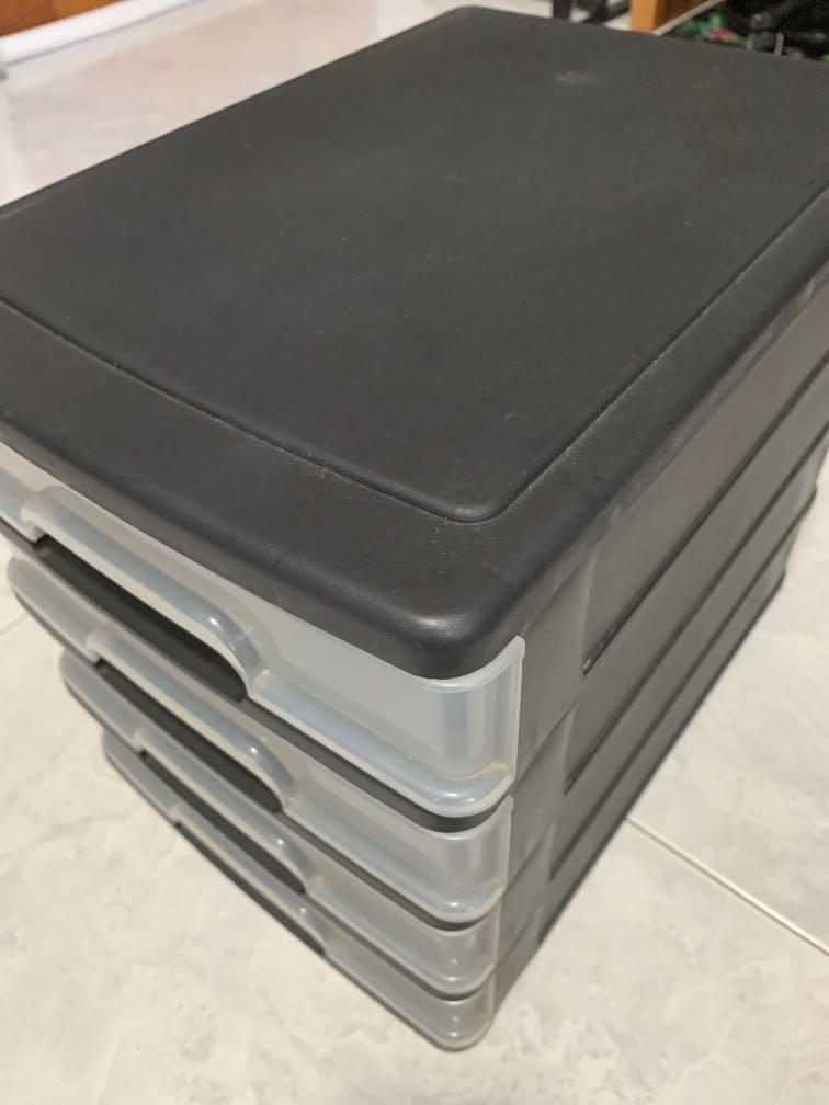 Plastic document drawer (4 drawers), Furniture & Home Living, Home