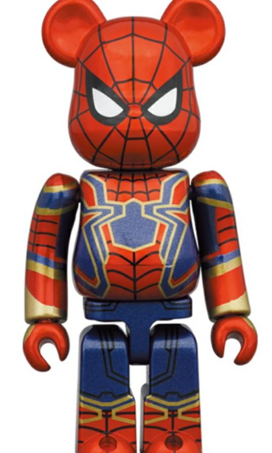 PO: Marvel Iron Spider 100% & 400% Bearbrick Spiderman, Hobbies ...