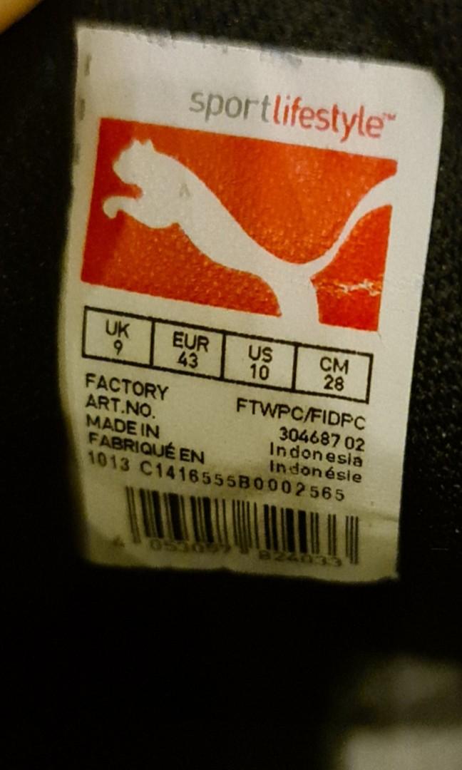 Puma 43 in cm on sale