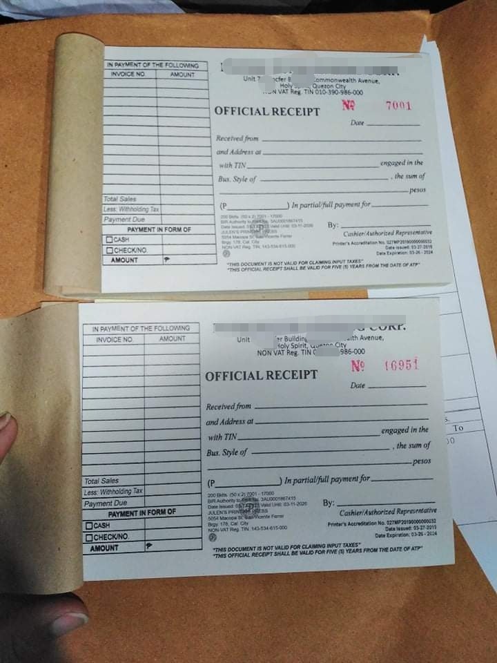 Receipt PRINTING BIR Accredited, Everything Else, Others on Carousell