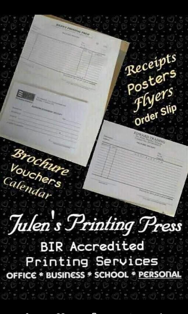 Receipt PRINTING BIR Accredited, Everything Else, Others on Carousell