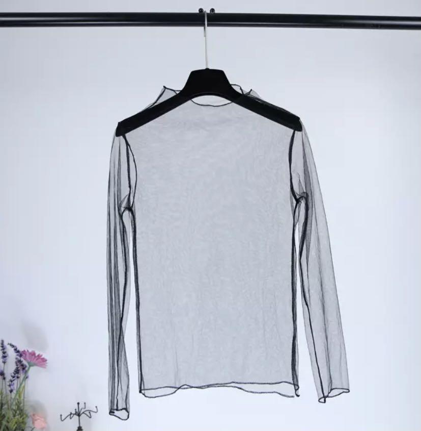 sheer black long sleeve