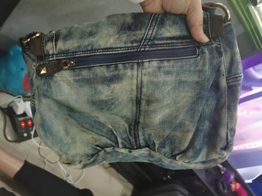 Tough jeansmith denim like shoulder bag, Women's Fashion, Bags