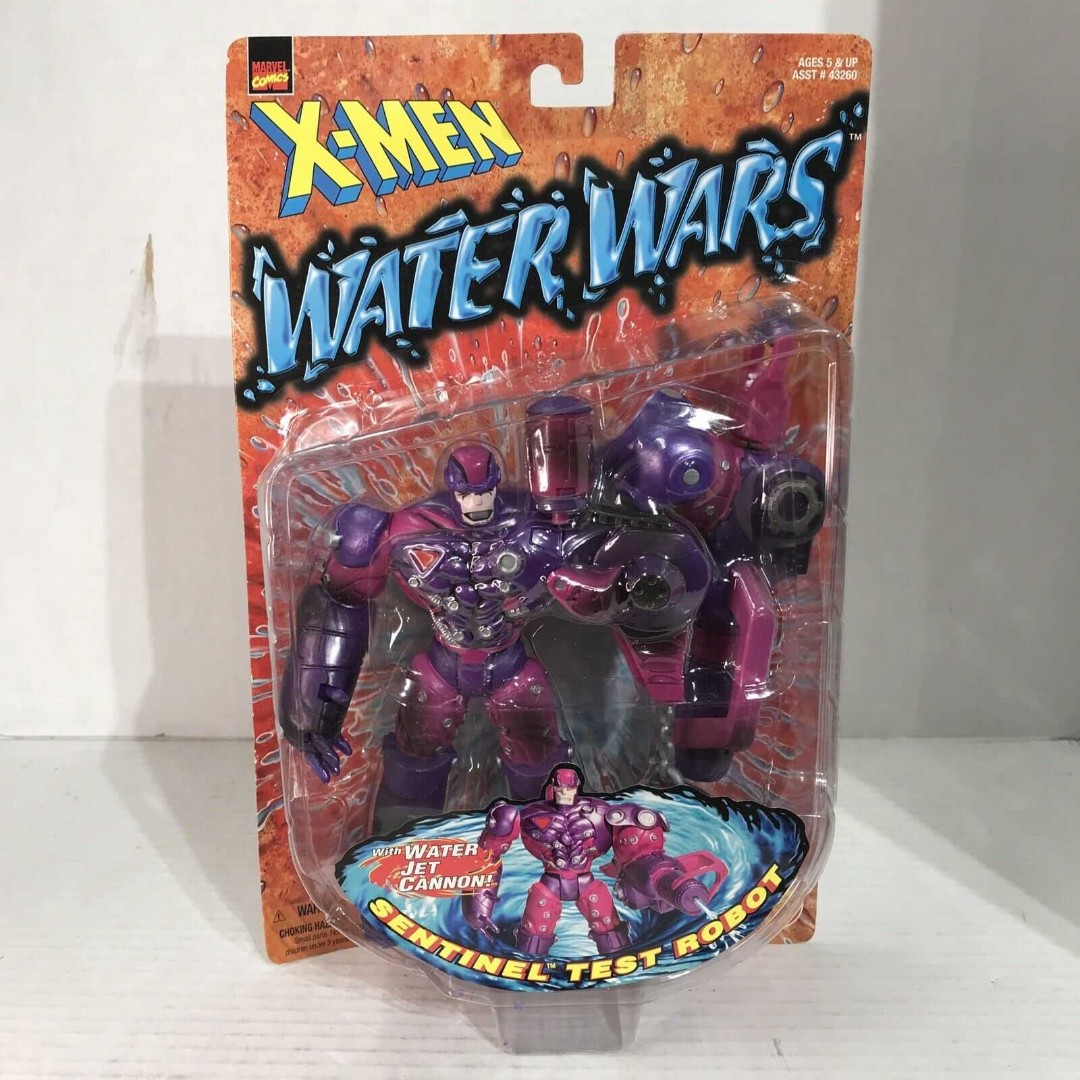 1997 XMen Water Wars Sentinel Test Robot Action Figure, Hobbies
