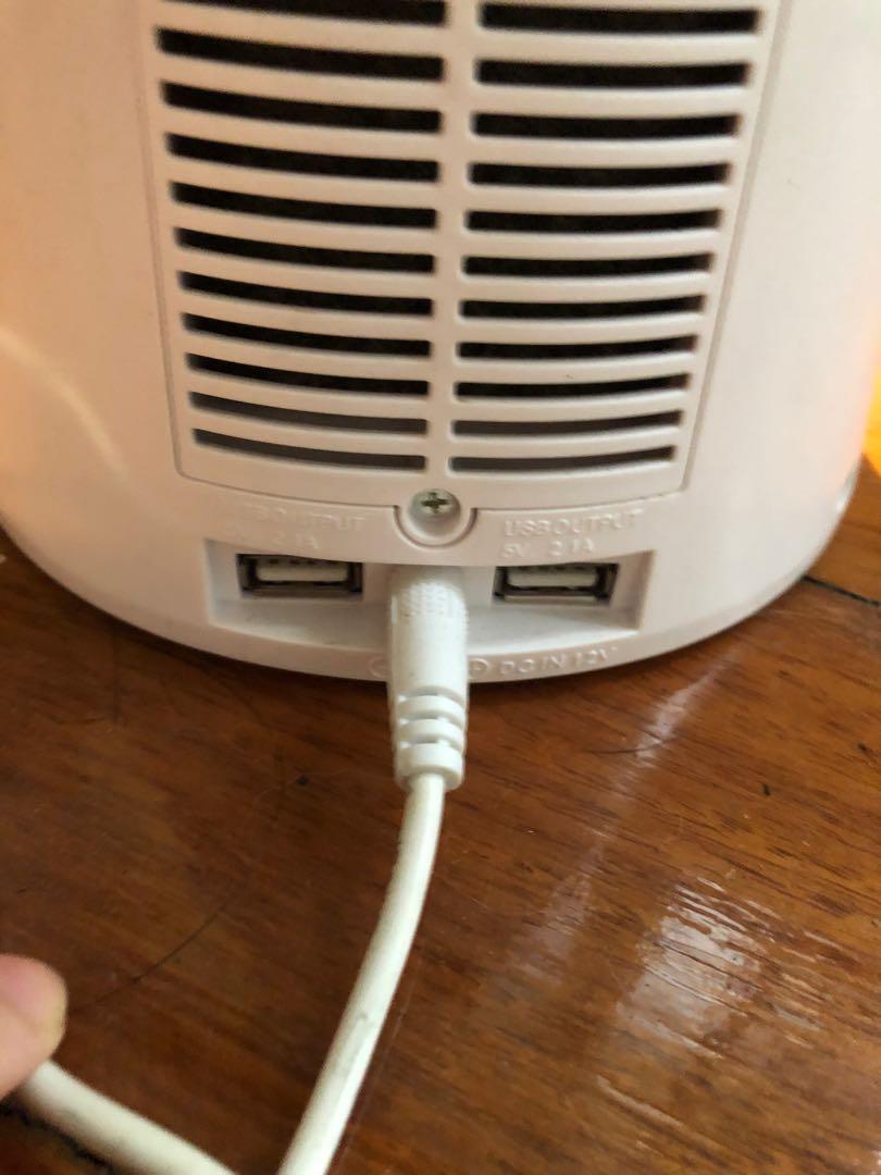 Ultra Brite LED desk Lamp with Bladeless Fan, Furniture & Home Living