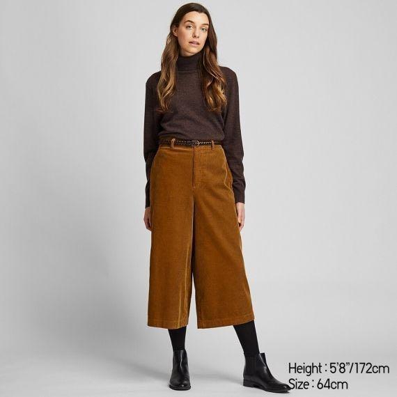 UNIQLO HIGH WAISTED CORDUROY WIDE