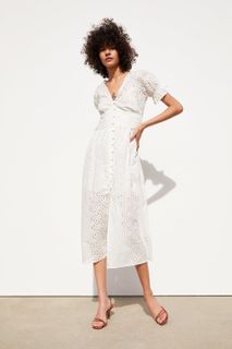 Zara Short Printed Poplin Dress Women s Fashion Muslimah Fashion