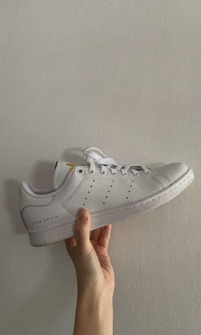 Adidas stan smith hot sale white gold silver