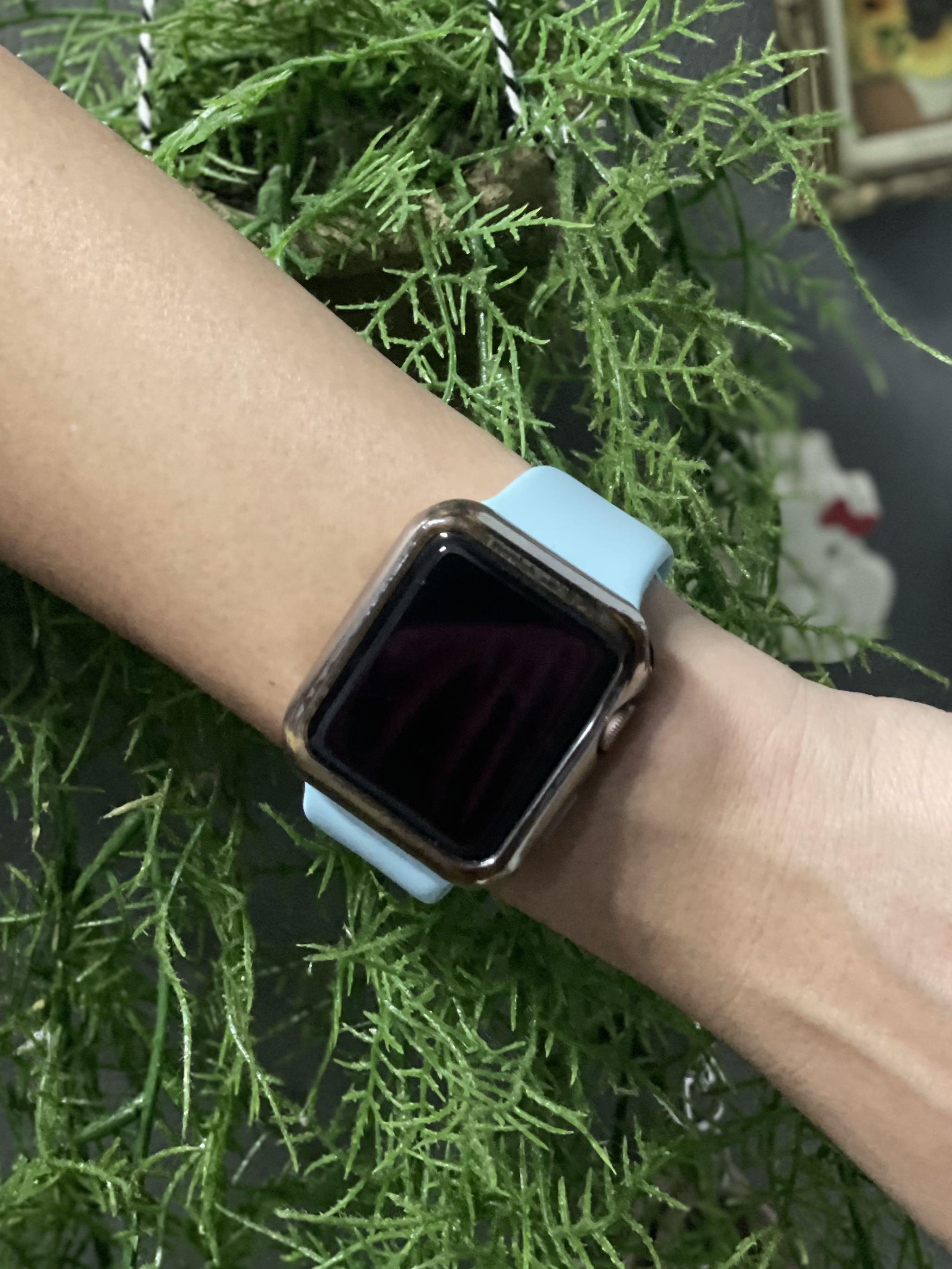 Apple iWatch 42mm Band 錶帶(粉藍色Baby Light Blue), 名牌, 手錶- Carousell