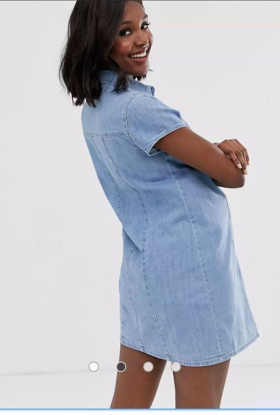 VYN Denim Full Open Shirt Dress for Maternity – Dally | The Kids Circle