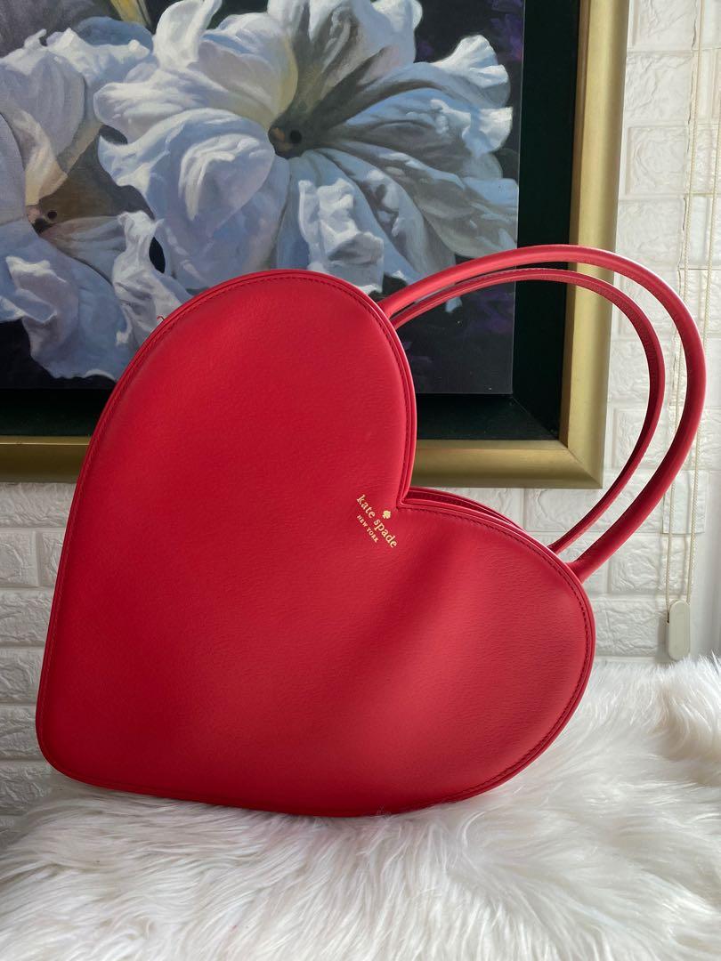 Authentic Kate Spade Doily Heart Red Leather Handbag (Category: Luxury Bags & Wallets) located in Makati City. Submitted by cindiorella (Listing ID 1084351065, Image 3). Description: 100% guaranteed authentic No inclusions In excellent condition ❤️😍 You won’t find this elsewhere 😉 super cute handbag ❤️.