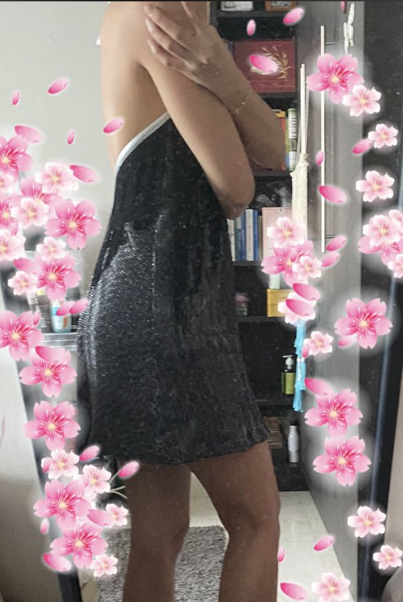Little black dress backless clearance