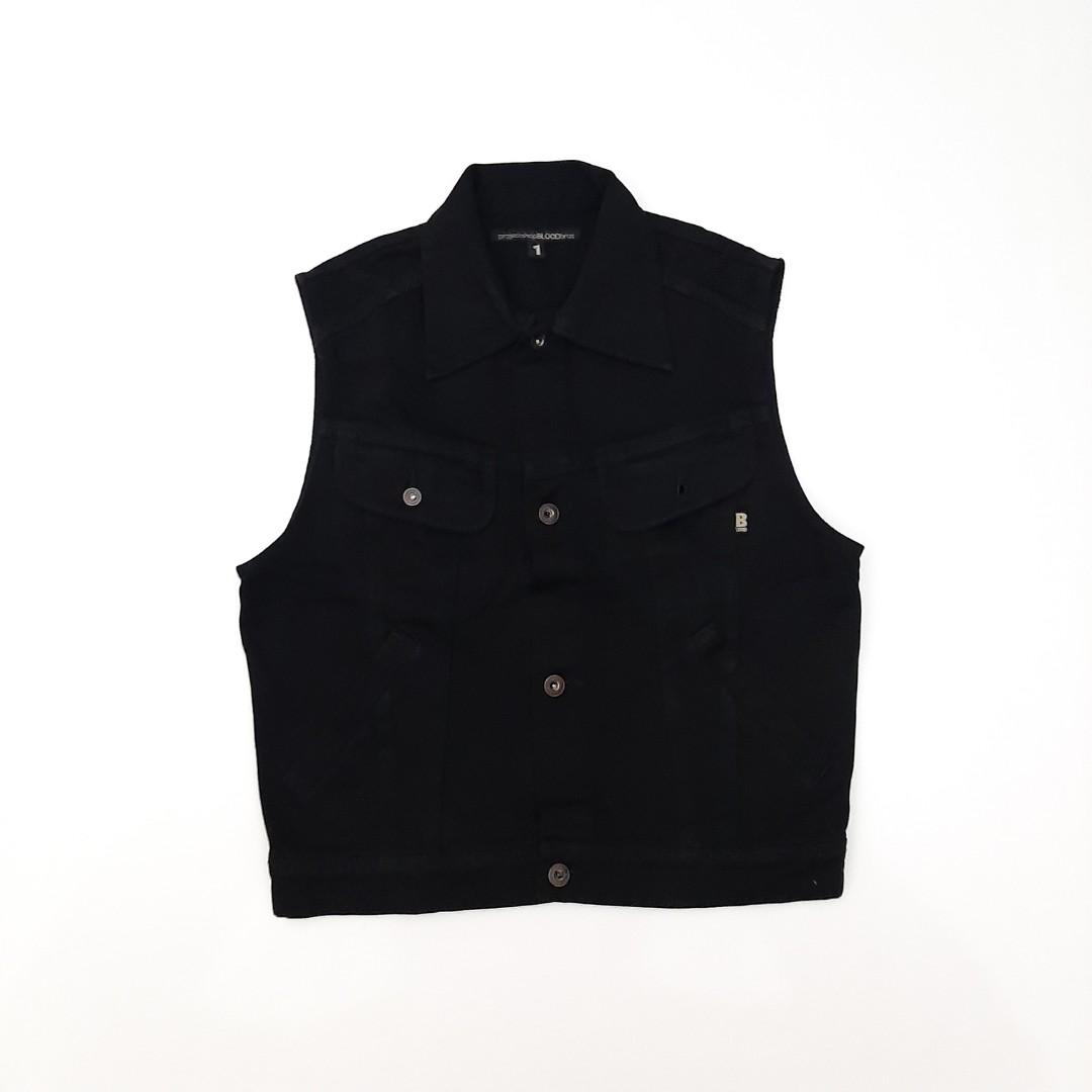 Bloodbros black vest jeans, Fesyen Pria 