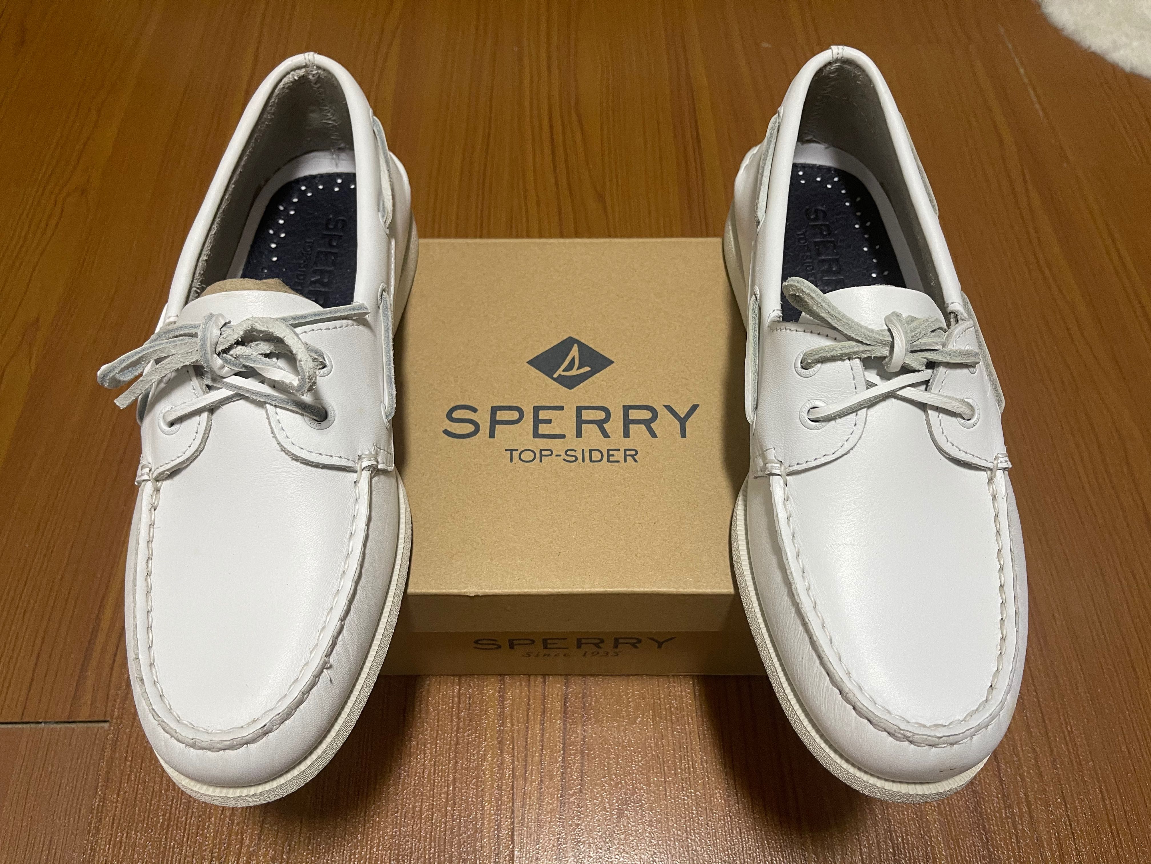 Sperry top sider white leather hotsell