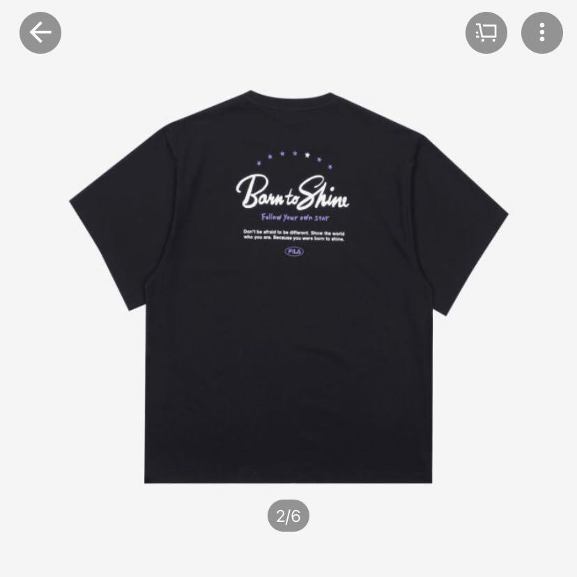 bnwt bts voyager x fila born to shine tshirt