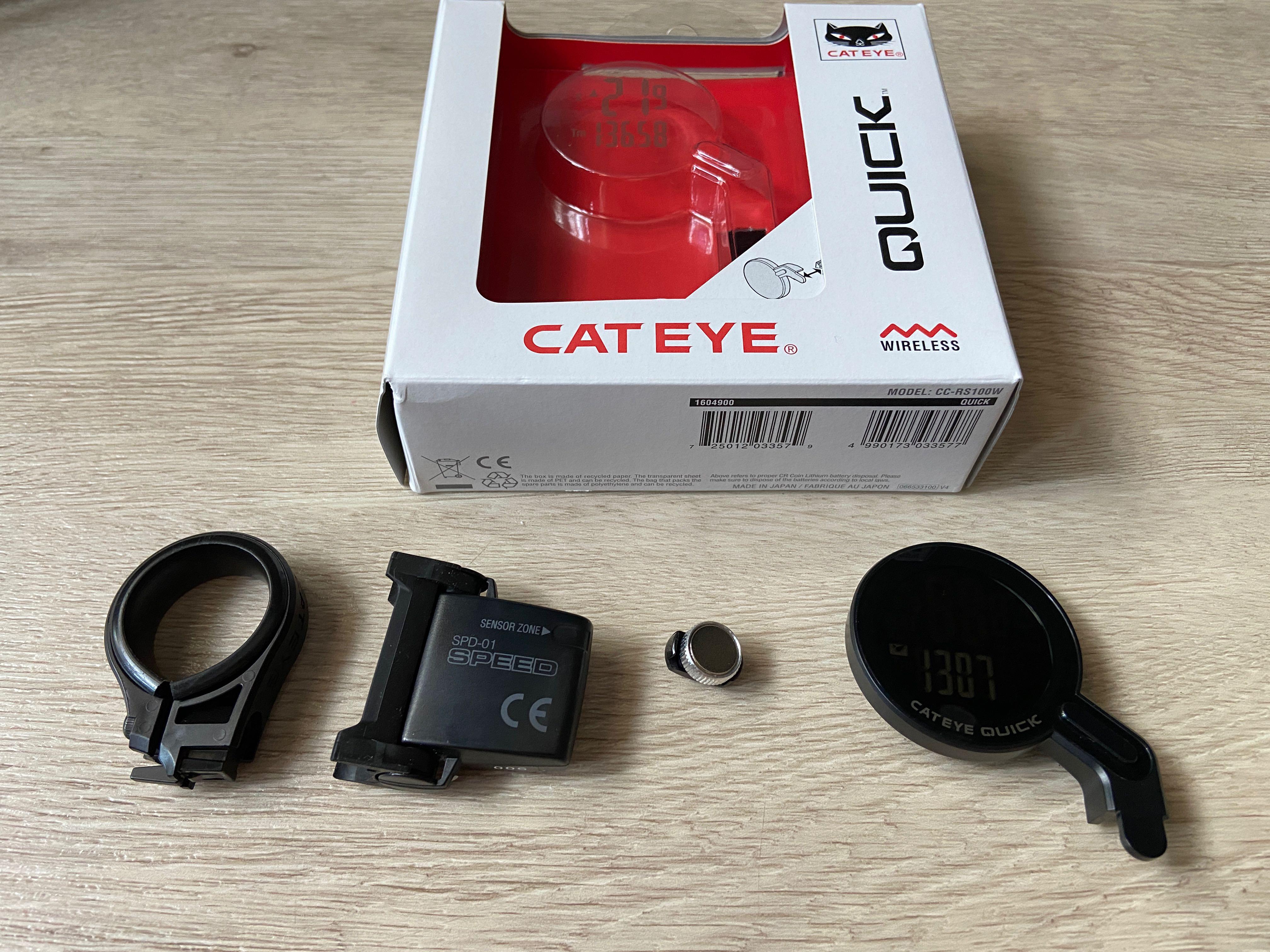 Cateye Quick Wireless Bicycle Bike Computer Speedometer Model CCRS100W