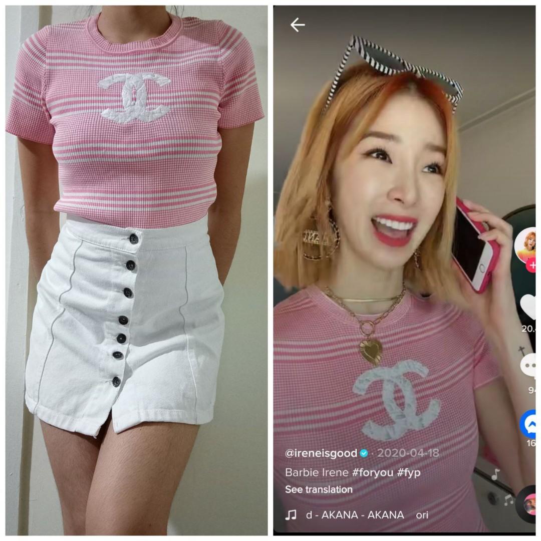 Chanel cropped white shirt CHA NEL ASL3851  LuxuryPromise