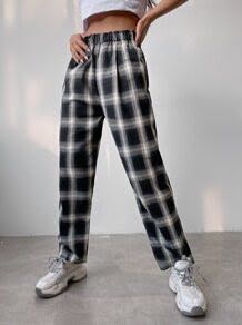 Shein plaid top pants