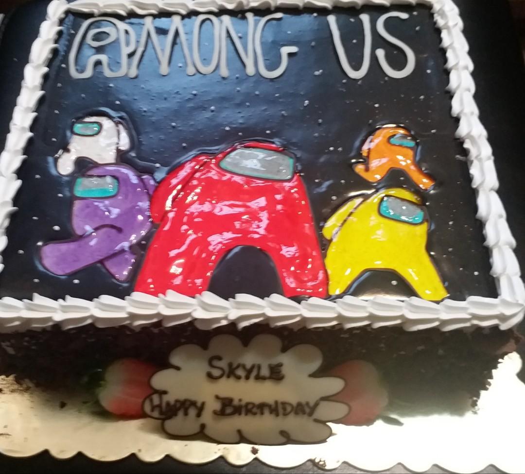Co Cake - 平面畫公仔Among Us 蛋糕生日蛋糕歡迎來圖訂做, 嘢食& 嘢飲, 手工食物- Carousell
