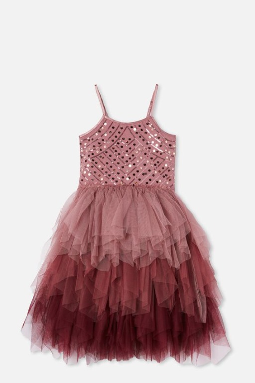 Cotton On Kids Iris Dress Up Dress in Dusty Berry Gradient Deco
