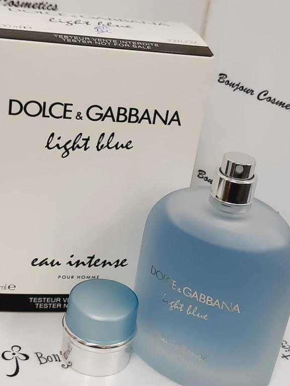 DOLCE GABBANA light blue eau INTENSE pour homme EDP 100ml TESTER Packaging Beauty Personal Care Fragrance Deodorants on Carousell