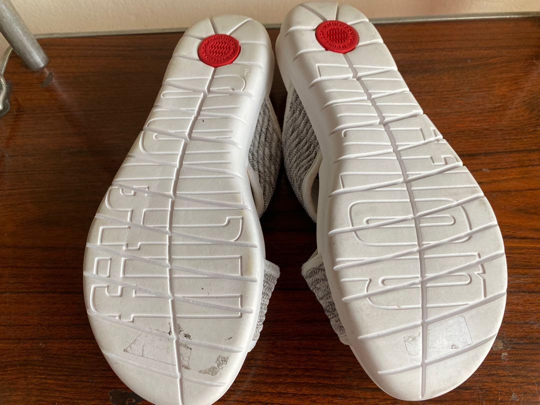 Fitflop Artknit Olivia Cross Strap White Sandals Women s Fashion Footwear Sandals on Carousell
