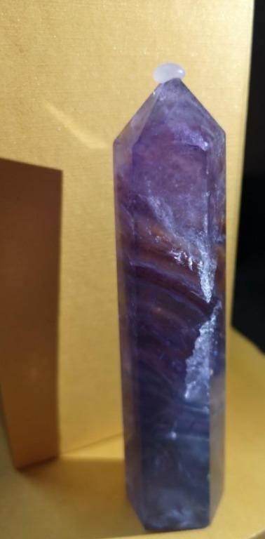 Fluorite and Phantom Pointers (Category: Precious Stones) located in Singapore. Submitted by sassysnake (Listing ID 1084335183, Image 3). Description: Photo 1 to 2 - H:11.5cm, B:2.9cm - $20 Photo 3 to 4 - H:11cm, B:3cm - $20 Photo 5 to 6- H: 5.35cm, B:4cm, Wt:96g - $45 Photo 7 to 8 - H:5.25cm, B:2.3cm, Wt:38.7g - $32 Second and fourth photo are close up of first and third photos. No cracks or nick. Benefits of fluorite: It absorbs and neutralises