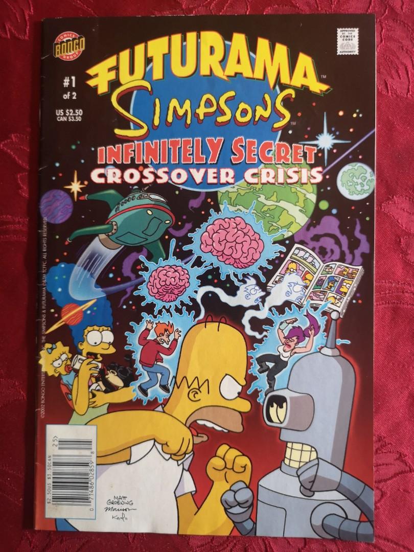 Futurama Simpsons #1 Infinitely Secret Crossover Crisis, Hobbies & Toys ...