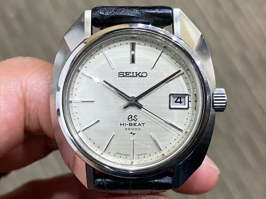 Grand Seiko 4522 7000 White Linen Date Handwound Hi Beat 36000 Watch And  Box Only, Luxury, Watches on Carousell