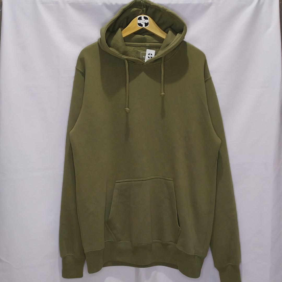 Hoodie Pull and Bear Hijau Army size XL