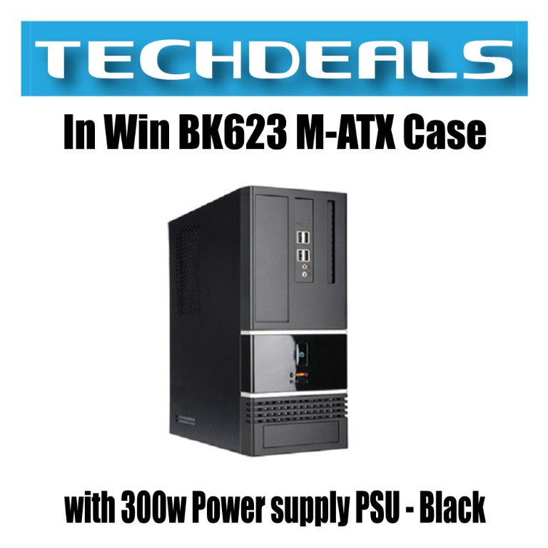 In Win BK623 M-ATX Case with 300w Power supply PSU - Black, Computers ...