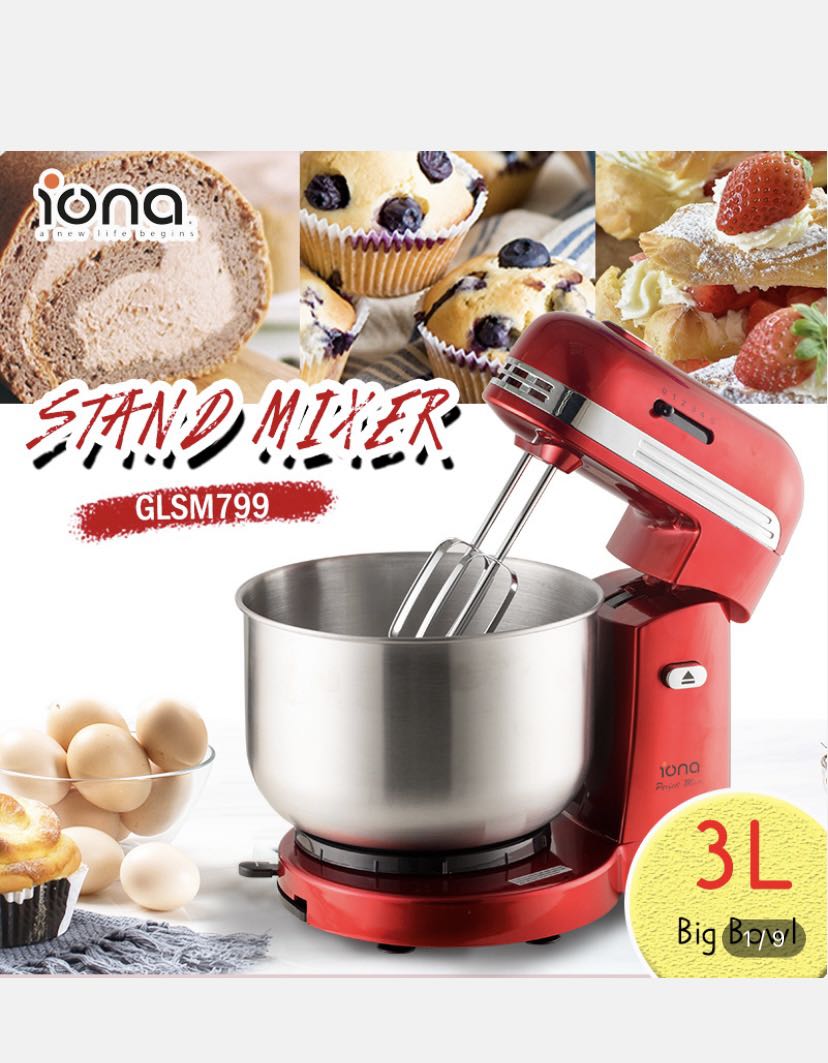 Iona Stand Mixer GLSM799, TV & Home Appliances, Kitchen Appliances