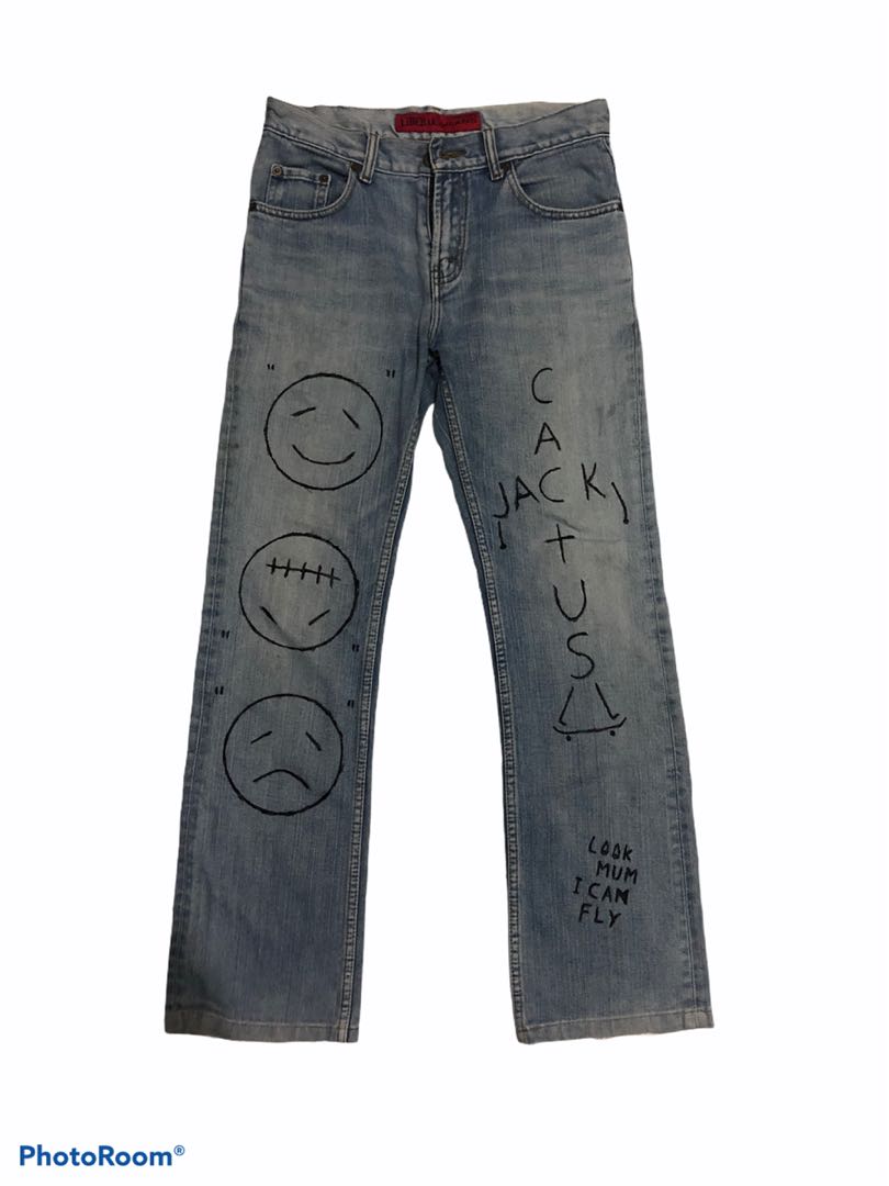 Jeans custom jack cactus, Fesyen Pria, Pakaian , Bawahan di Carousell