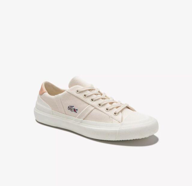 Women's sideline canvas and leather sneakers top