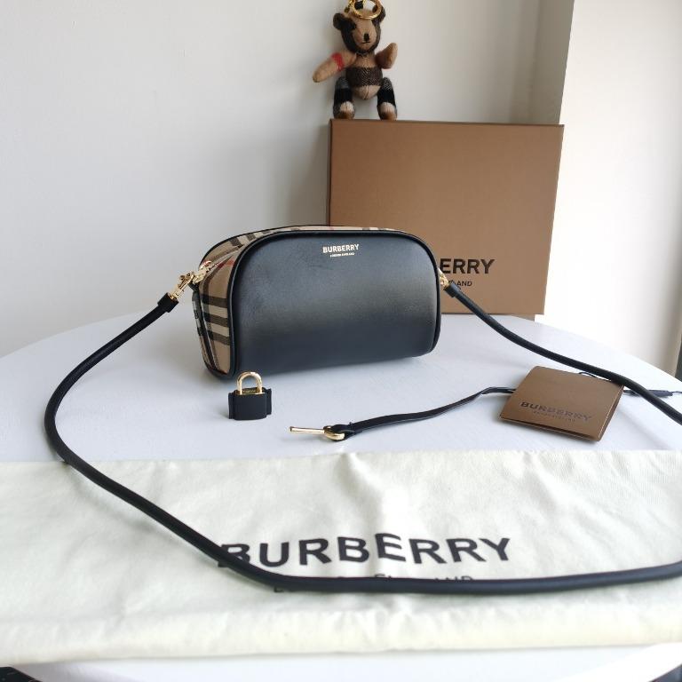 Vintage check and leather crossbody bag online