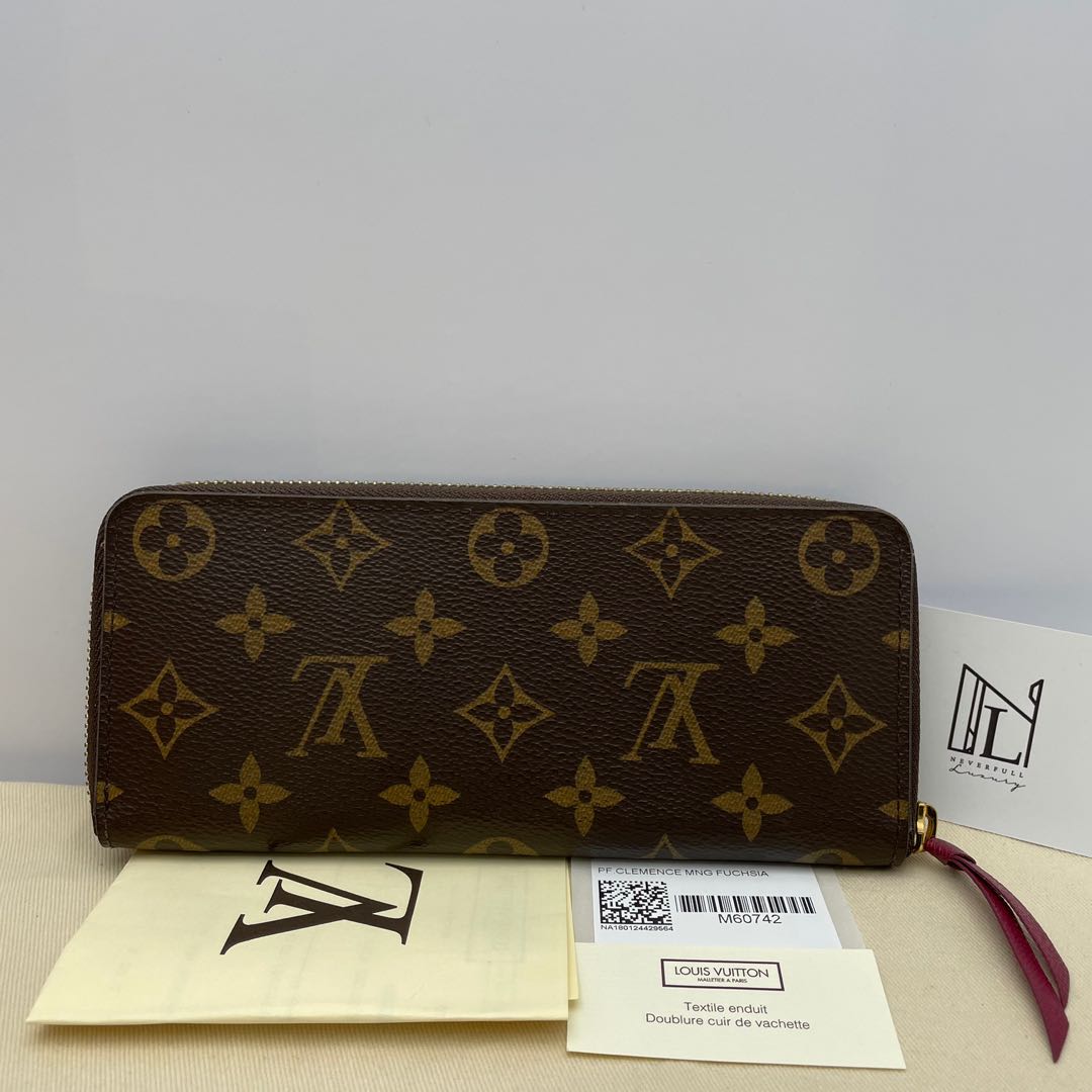 Louis Vuitton Monogram Clemence Wallet Fuchsia Interior Used –  luxuryforlessjpn