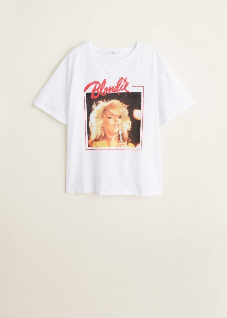 Mango x Blondie Tshirt, Fesyen Wanita 