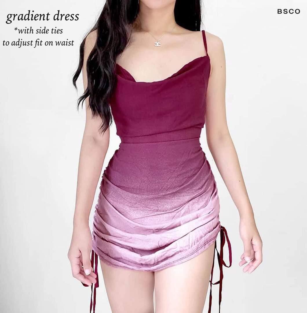 maroon sexy dress