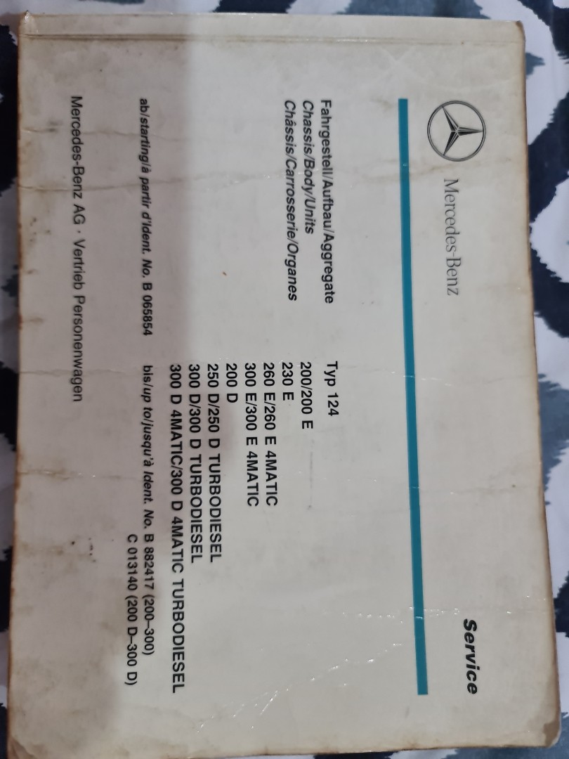 Mercedes W124 Parts Catalogue, Car Accessories, Car