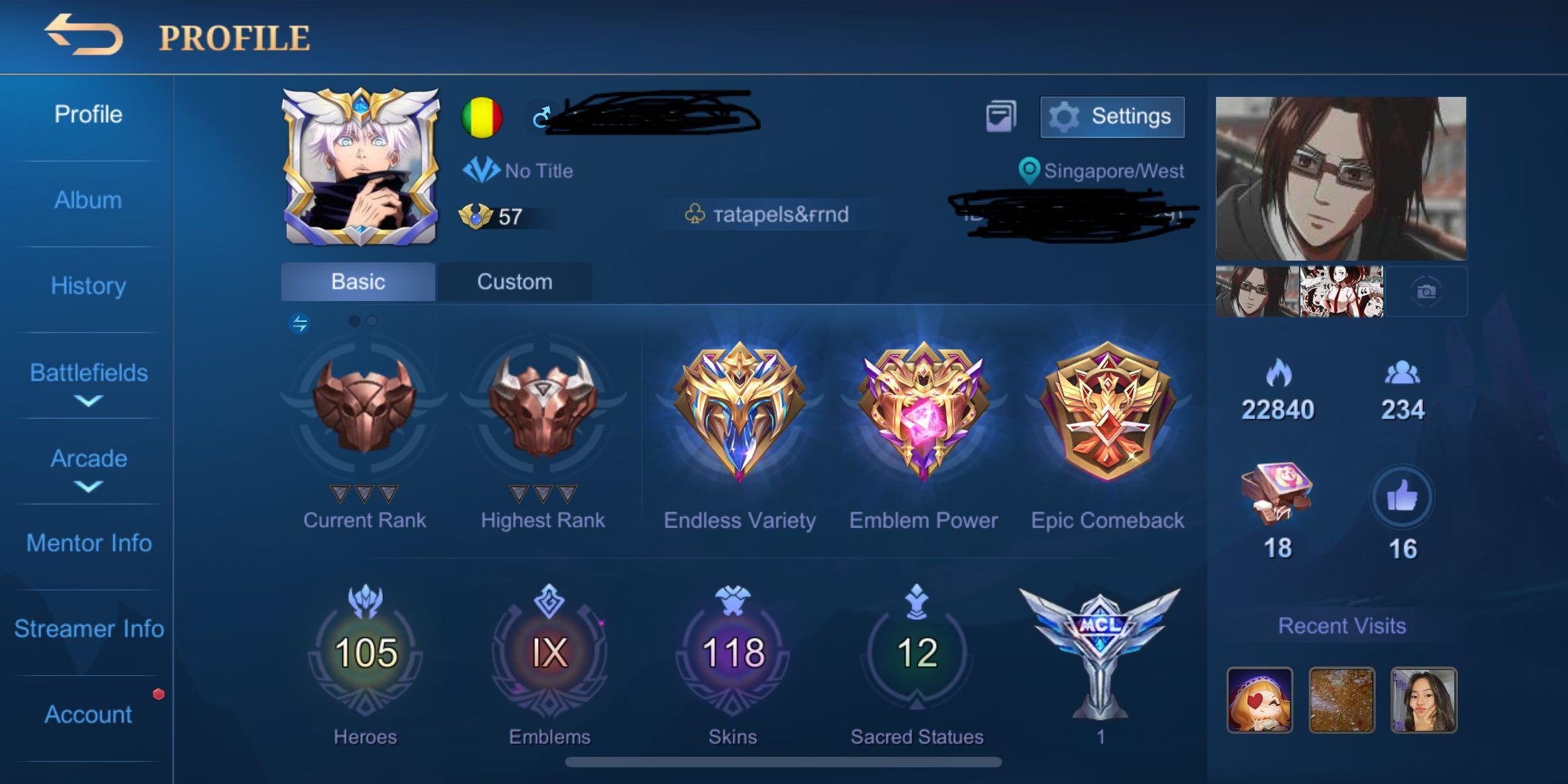 Mlg Account Mobile Legends Account, Video Gaming, Gaming Accessories, Game Gift ...