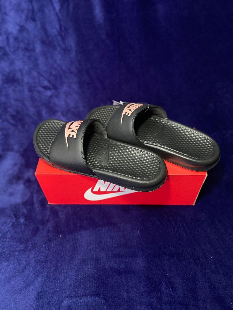 nike benassi jdi rose gold