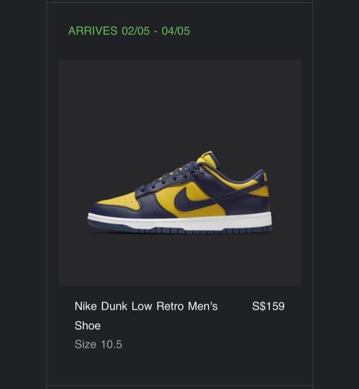 Nike Dunk Low Michigan Varsity Maize Midnight Navy White Dd1391 700 Men S Fashion Footwear Sneakers On Carousell