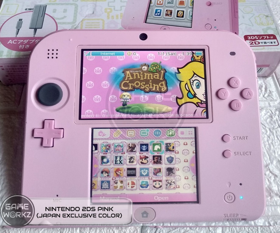 Nintendo まとめる 2DS ピンク ACアダプター付き