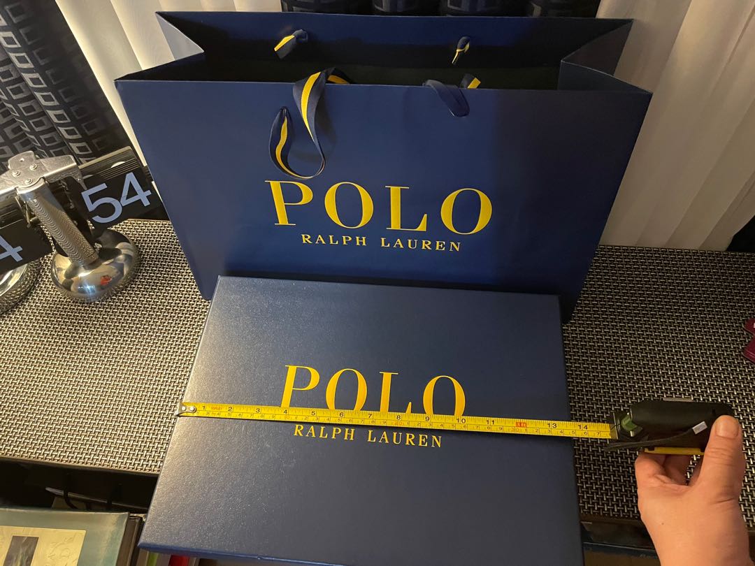 Vertolking jeans voordelig Original Polo Ralph Lauren box with ribbon, gift card and paper bag,  Everything Else, Others on Carousell
