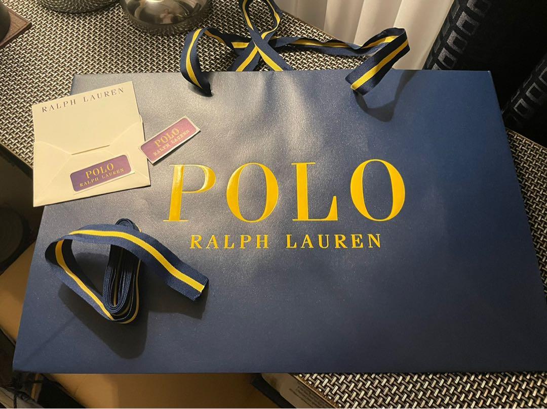 Original Polo Ralph Lauren box with ribbon, gift card and paper bag ...