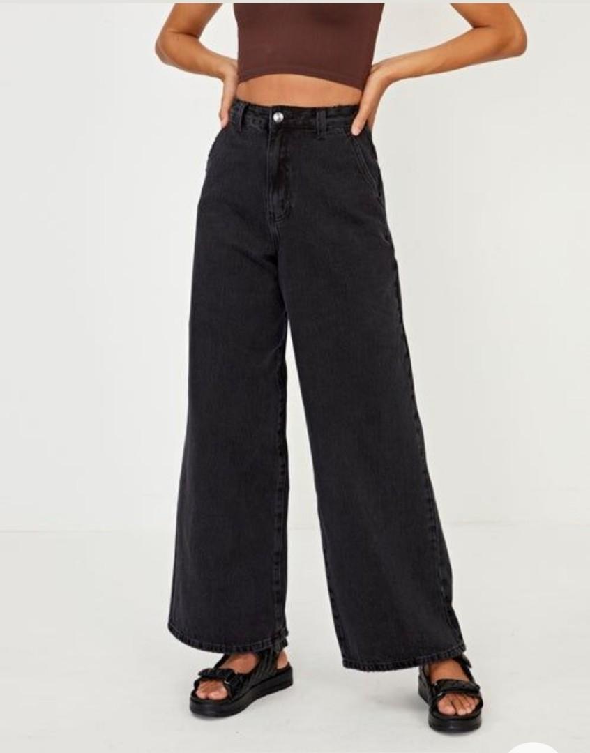 Pull\u0026Bear Wide Leg Jeans 42, Fesyen 
