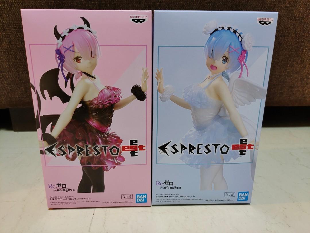 Re Zero Espresto Ram Devil and Rem Angel Figure, Hobbies & Toys, Toys