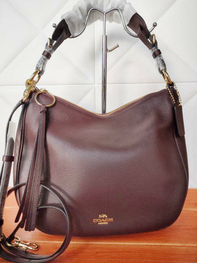 Ready coach sutton hobo oxblood Barang Mewah Tas Dompet di